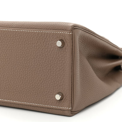 Hermes Togo Horseshoe Kelly Retourne 35 Etoupe 10 of 12