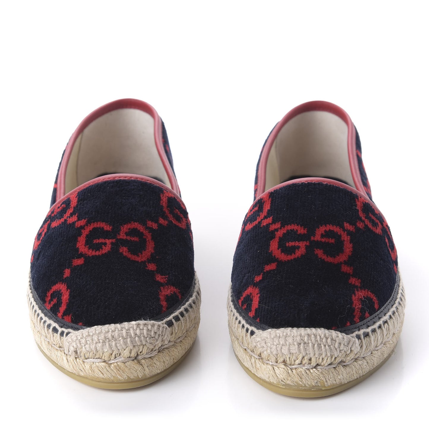 Terry Cloth GG Monogram Espadrilles 38 Blue Red
