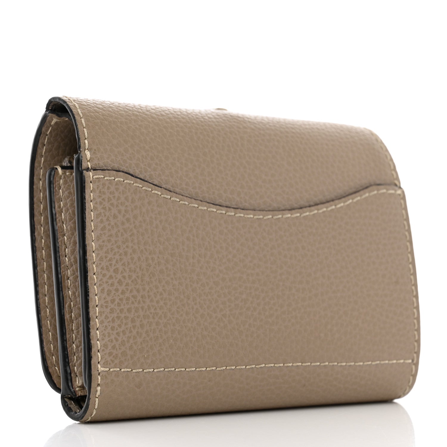Chloe Grained Calfskin Small Darryl Trifold Wallet Motty Grey 3 of 9