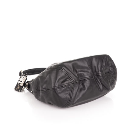 Prada Soft Calf Pleated Hobo Nero Black 4 of 8