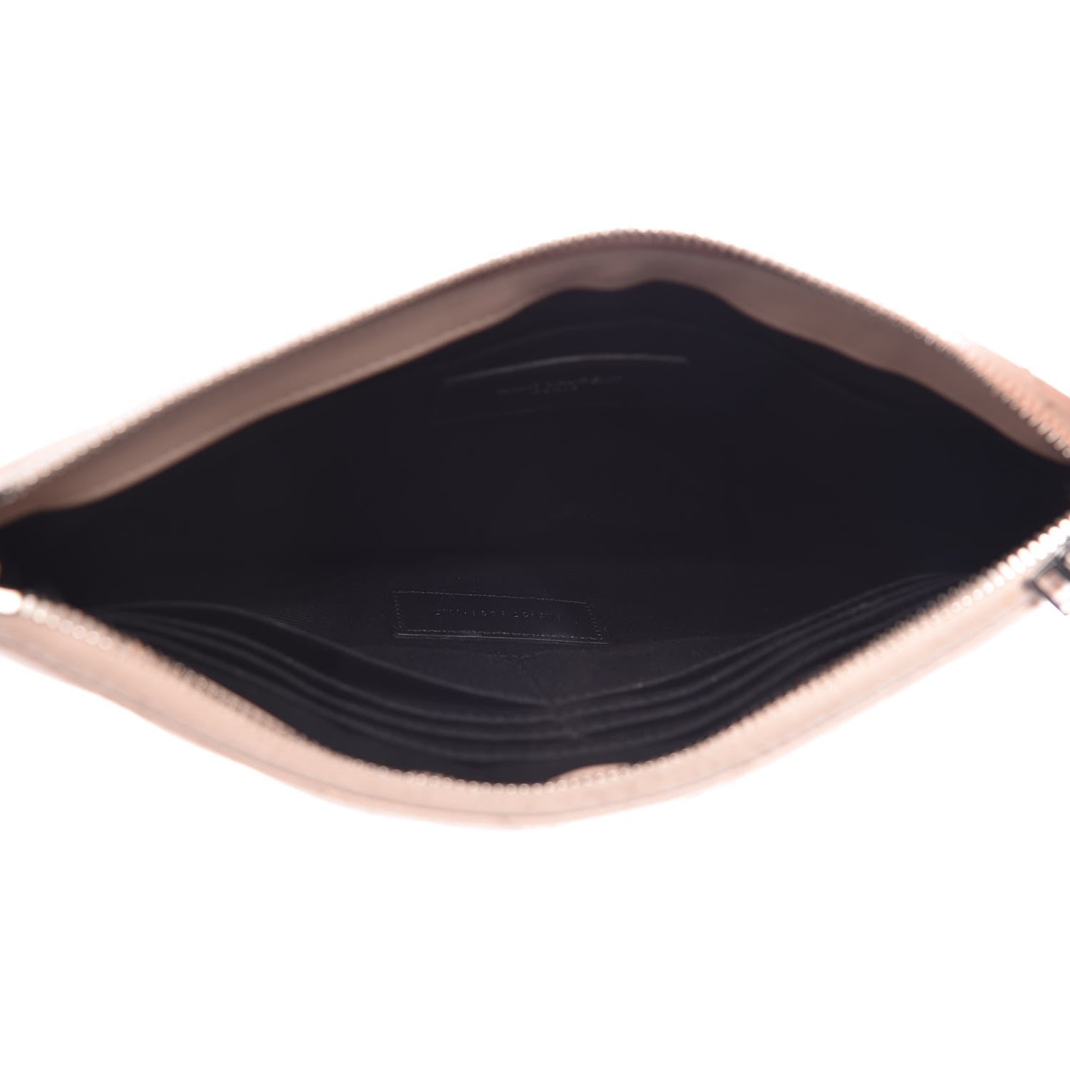 Saint Laurent Calfskin Matelasse Chevron Monogram A5 Wristlet Rose Poudre 4 of 13