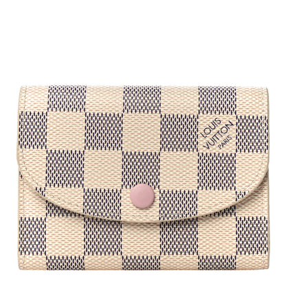 Louis Vuitton Damier Azur Rosalie Coin Purse Rose Ballerine 1 of 10