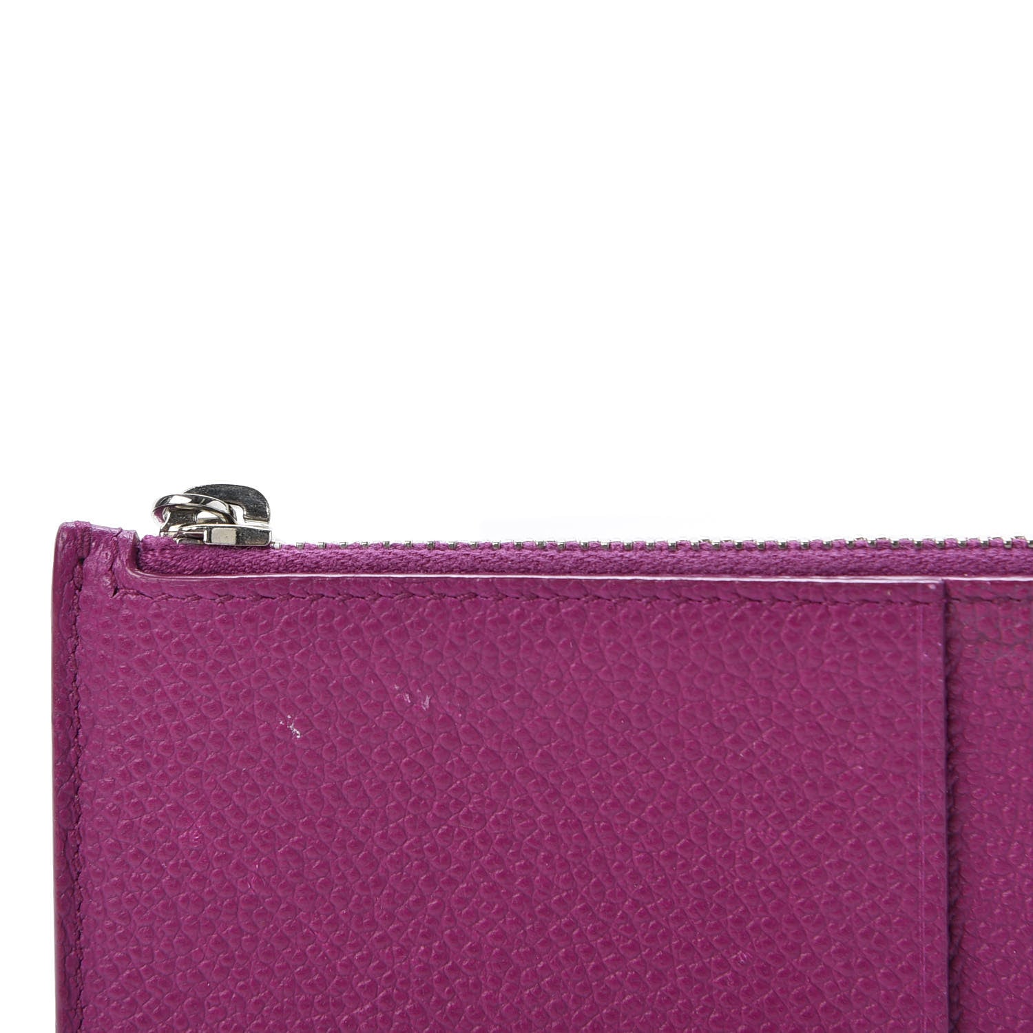 Saint Laurent Grained Calfskin 5 Fragments Zip Pouch Card Holder Pivoine 9 of 9