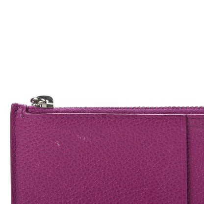 Saint Laurent Grained Calfskin 5 Fragments Zip Pouch Card Holder Pivoine 9 of 9