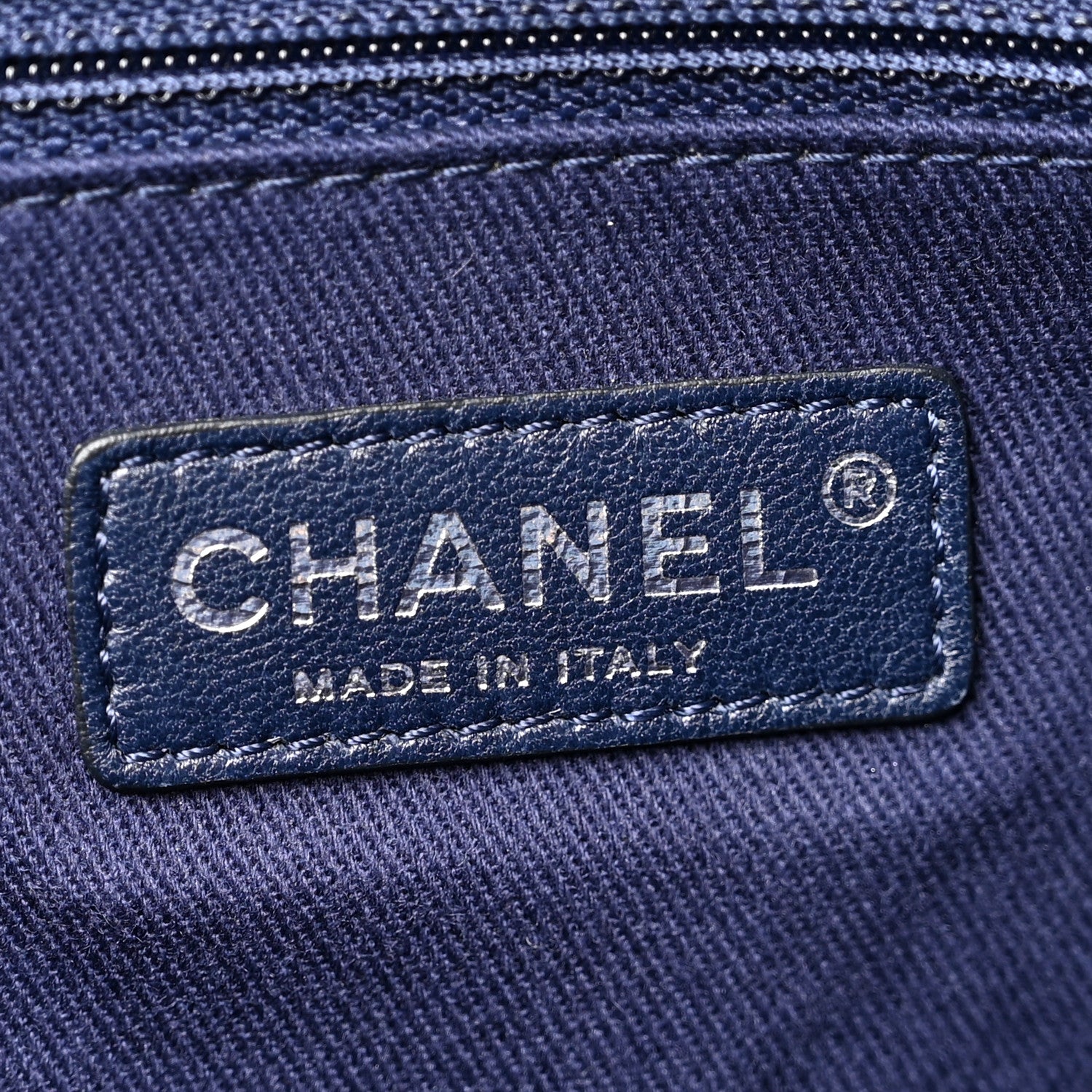 Chanel Canvas Small Deauville Tote Blue 6 of 12