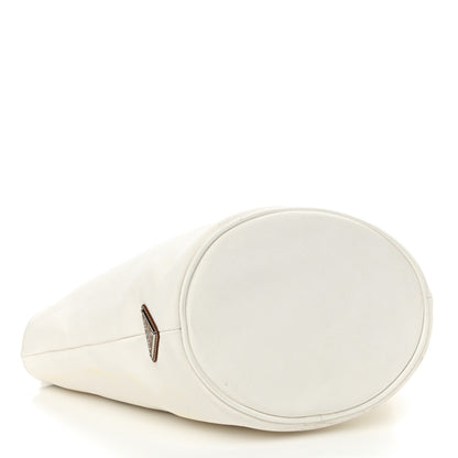 Prada Canapa Small Shopping Tote White 5 of 12