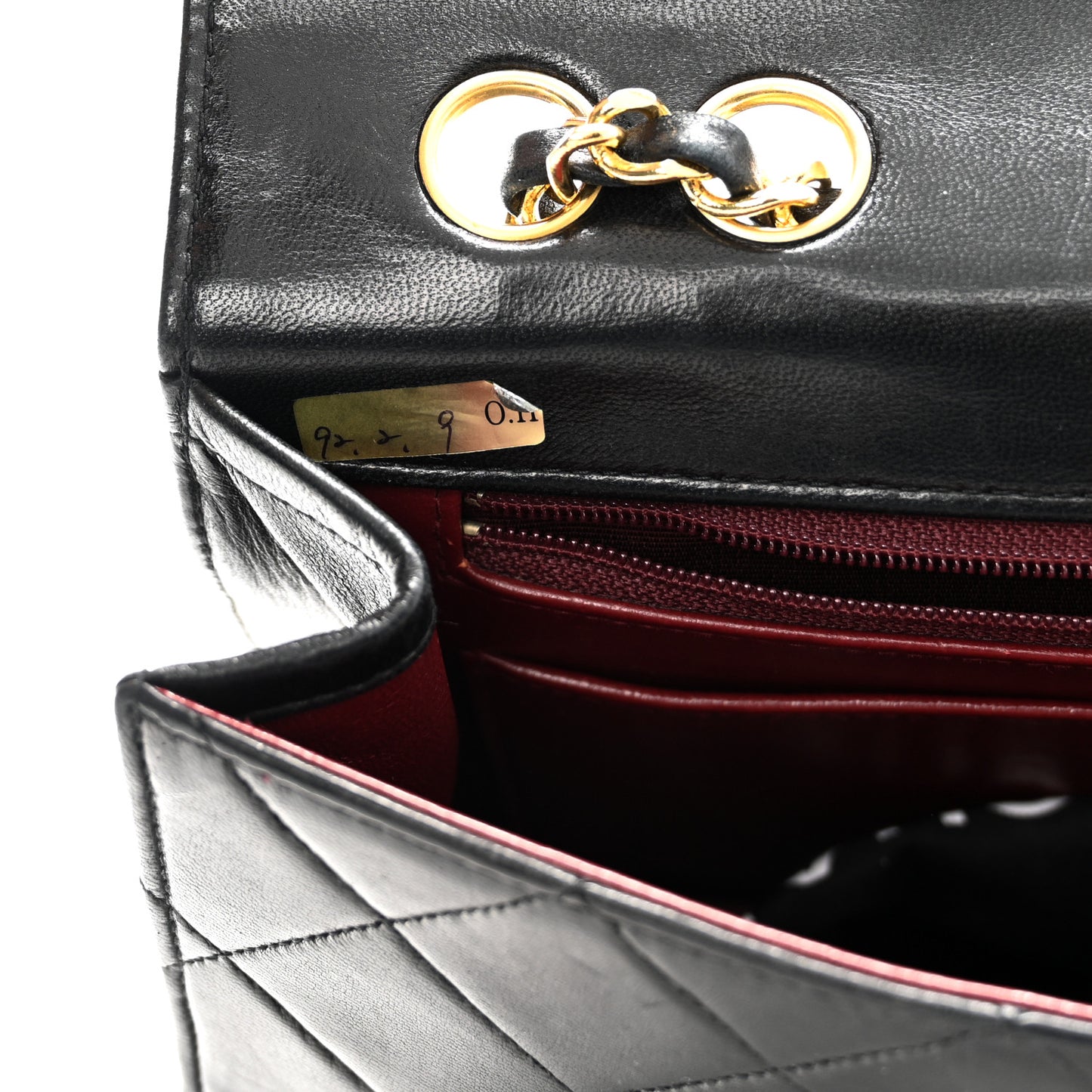 Lambskin Quilted Medium Single Flap Black