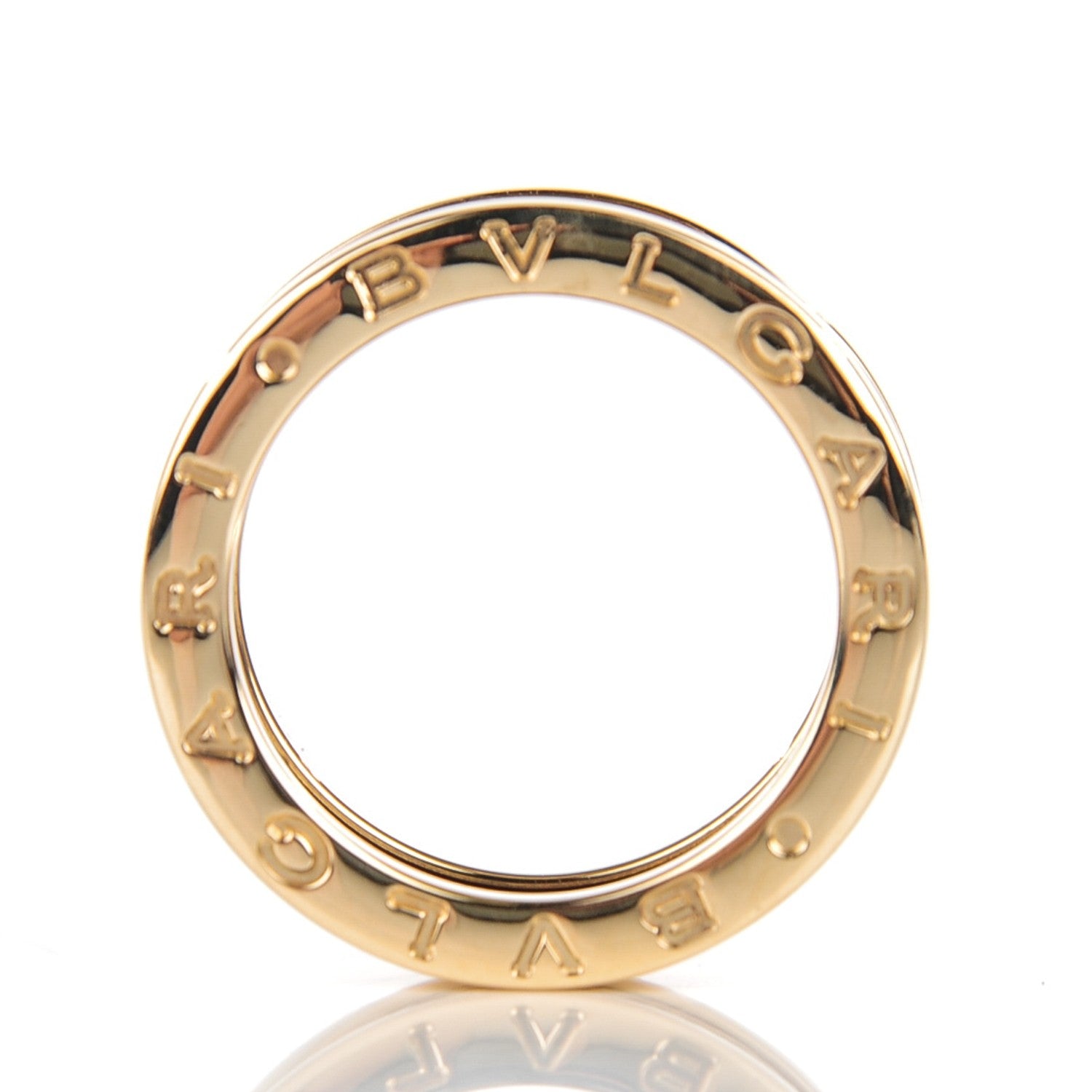 Bulgari 18K Yellow Gold B.Zero1 Three-Band Ring 50 5.25 3 of 5