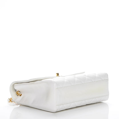 Chanel Caviar Quilted Medium Single Flap White 4 of 10
