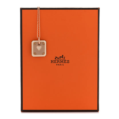 Hermes Rose Gold Plated Swift As de Coeur Pendant Necklace Nata 8 of 8