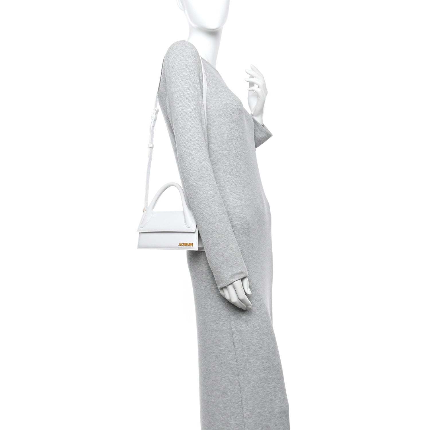 Jacquemus Smooth Calfskin Le Chiquito Long White 2 of 11