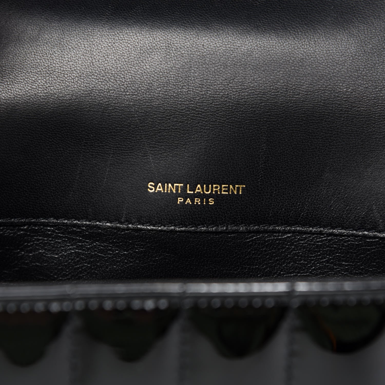 Saint Laurent Patent Calfskin Matelasse Monogram Medium Vicky Chain Bag Black 9 of 11