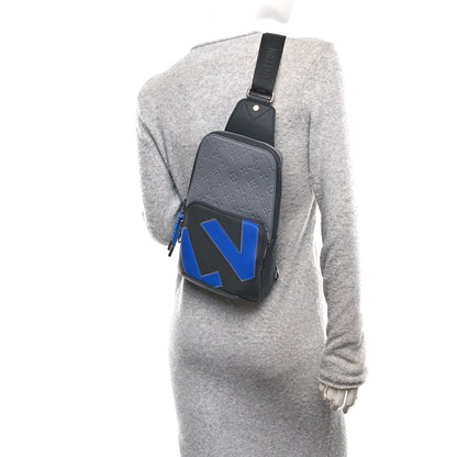 Louis Vuitton Empreinte Avenue Sling Bag Grey Blue 2 of 9