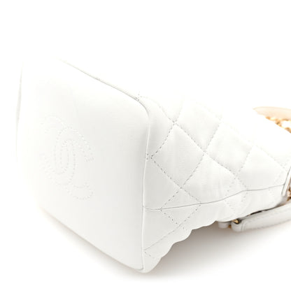 Chanel Lambskin Quilted Small Perfect Meeting Hobo White 9 of 9