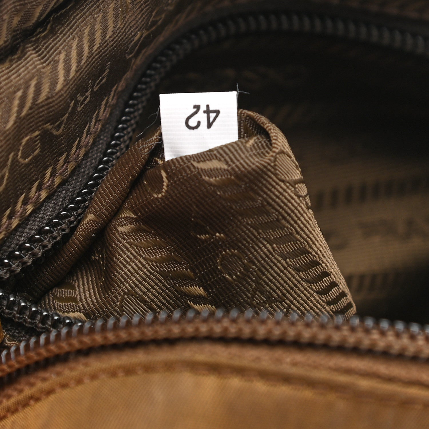 Prada Nylon Vela Cosmetic Pouch Cacao 7 of 7