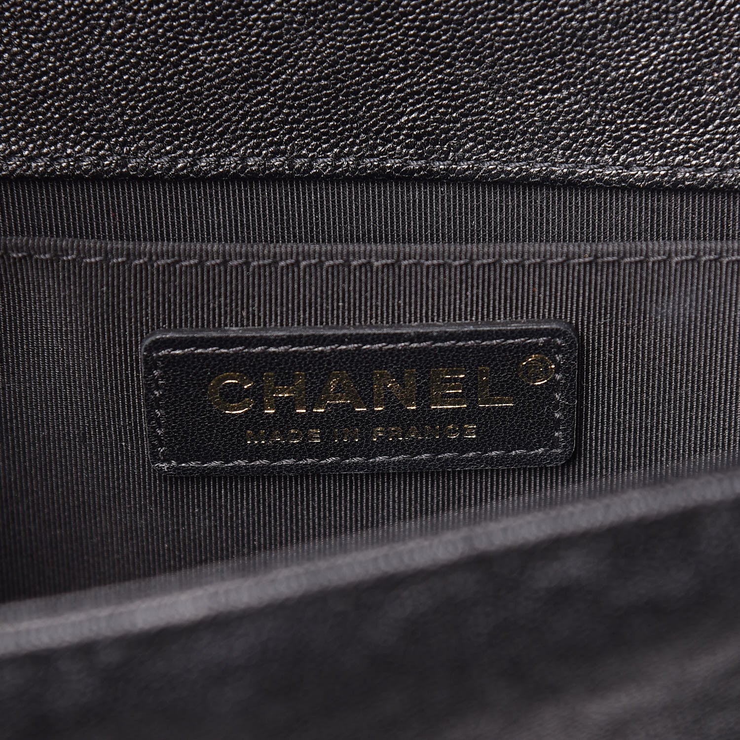 Chanel Caviar Chevron Quilted Medium Boy Flap Black 8 of 13