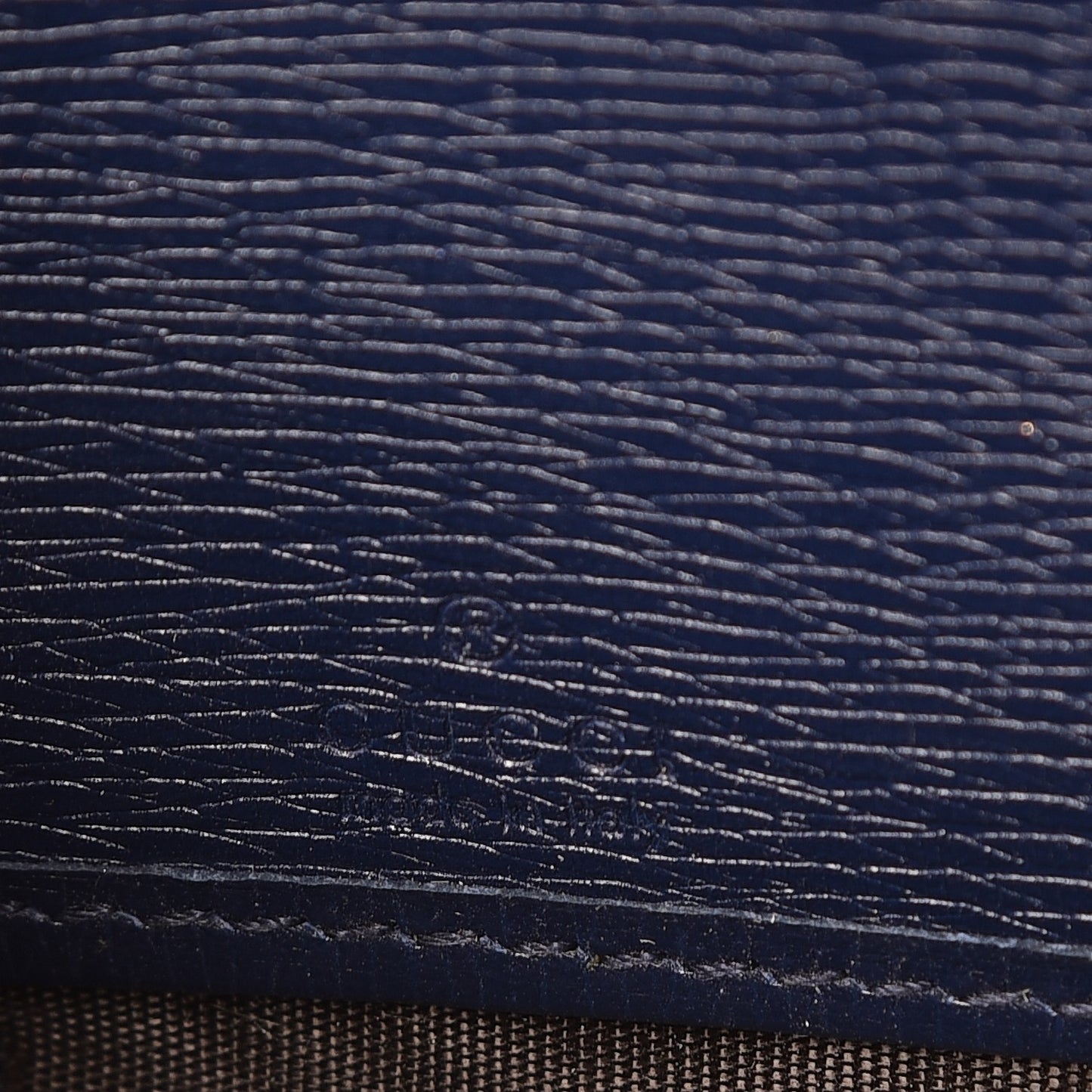 Calfskin Heartbeat Print Zip Around Wallet Blue