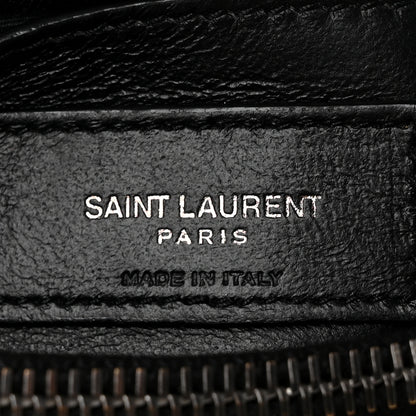 Saint Laurent Sheepskin Matelasse Chevron Monogram Medium College Bag Black 6 of 10