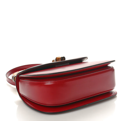 Gucci Boarded Dyana Lux Calfskin Web Small Bamboo 1947 Top Handle Bag Red 4 of 10