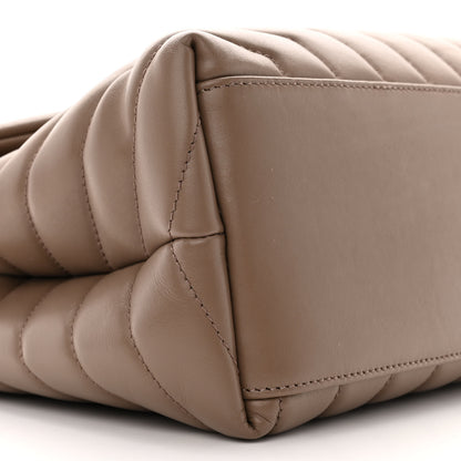 Saint Laurent Calfskin Y Quilted Monogram Medium Loulou Chain Satchel Dark Latte 9 of 10