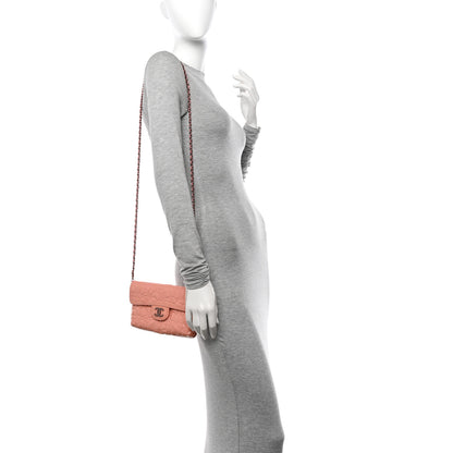 Chanel Patent Calfskin Camellia Embossed Flap Pochette Pink 2 of 13