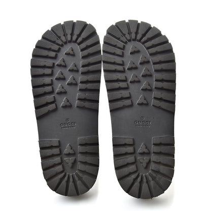 Gucci Guccissima Signature Mens Lug Sole Slide Sandals 7 Hibiscus Red 5 of 7