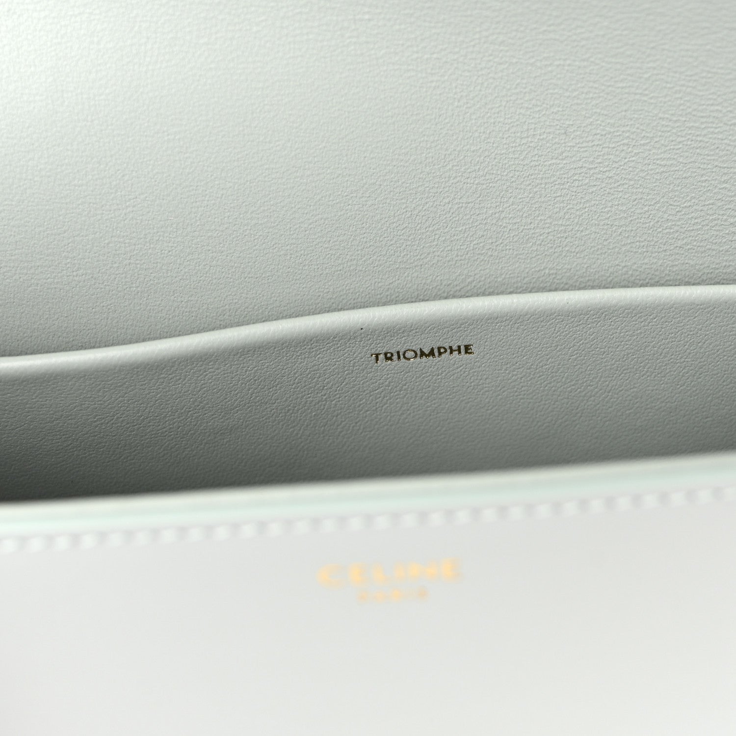 Celine Natural Calfskin Triomphe Shoulder Bag Ice Blue 7 of 11