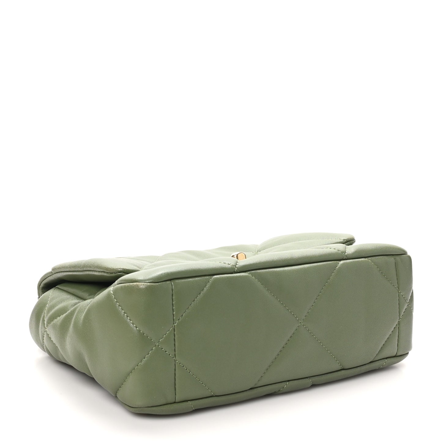 Lambskin Quilted Medium Chanel 19 Flap Green