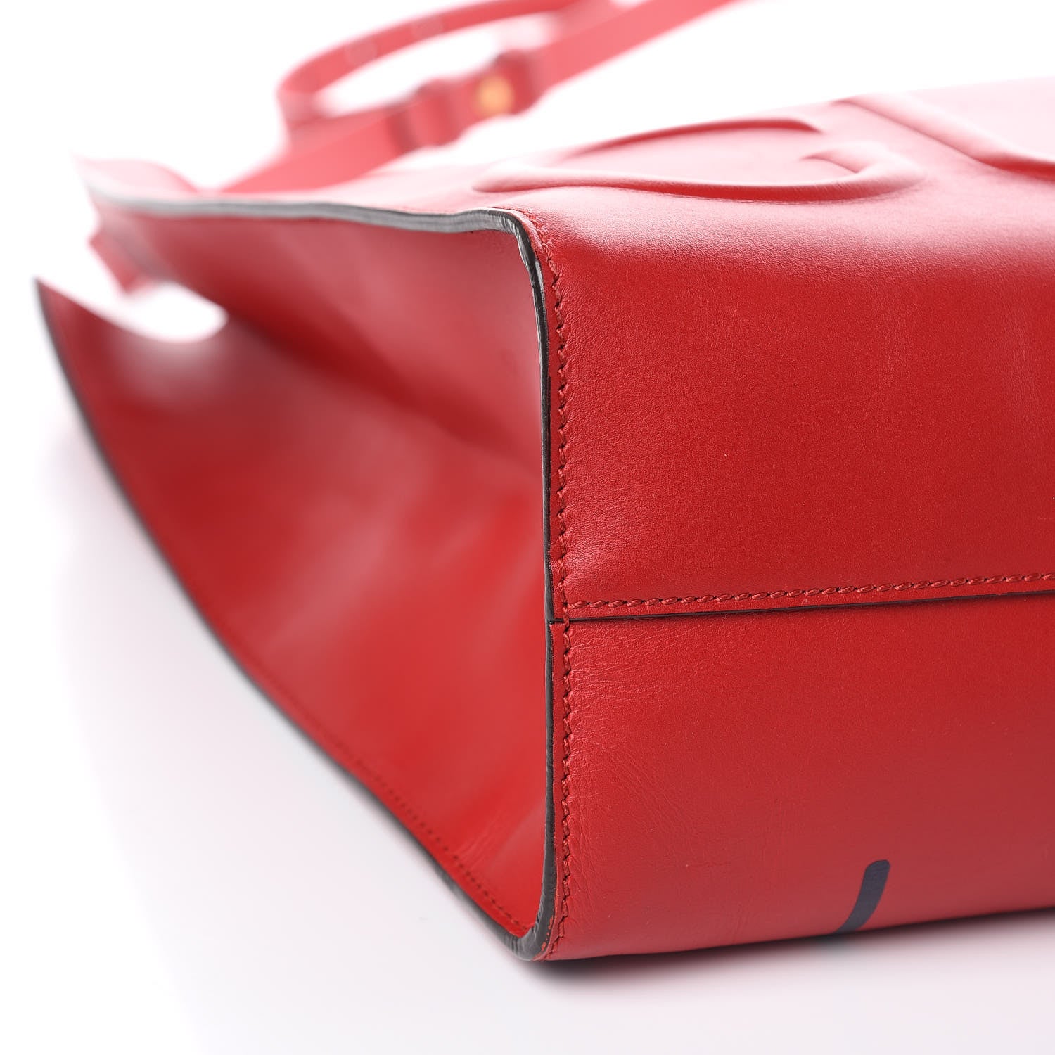 Gucci Calfskin GucciGhost Real Medium XL Tote Hibiscus Red 7 of 16