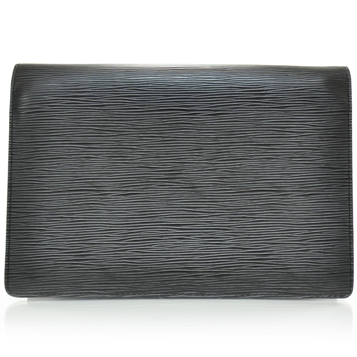 Louis Vuitton Epi Pochette Sellier Dragonne Clutch Black 4 of 9