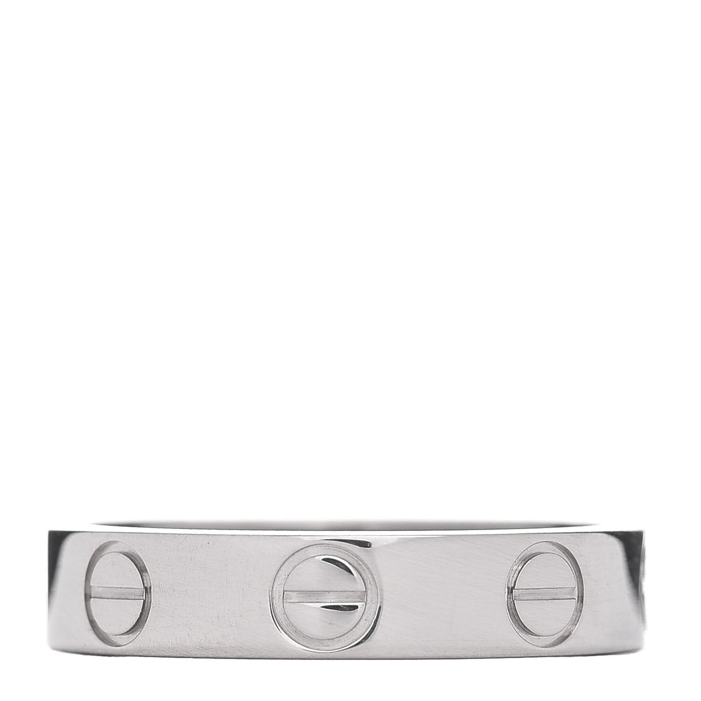 18K White Gold 3.5mm LOVE Wedding Band Ring 46 3.75