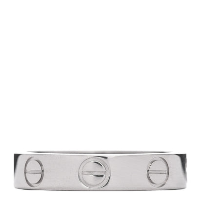 Cartier 18K White Gold 3.5mm LOVE Wedding Band Ring 46 3.75 3 of 5