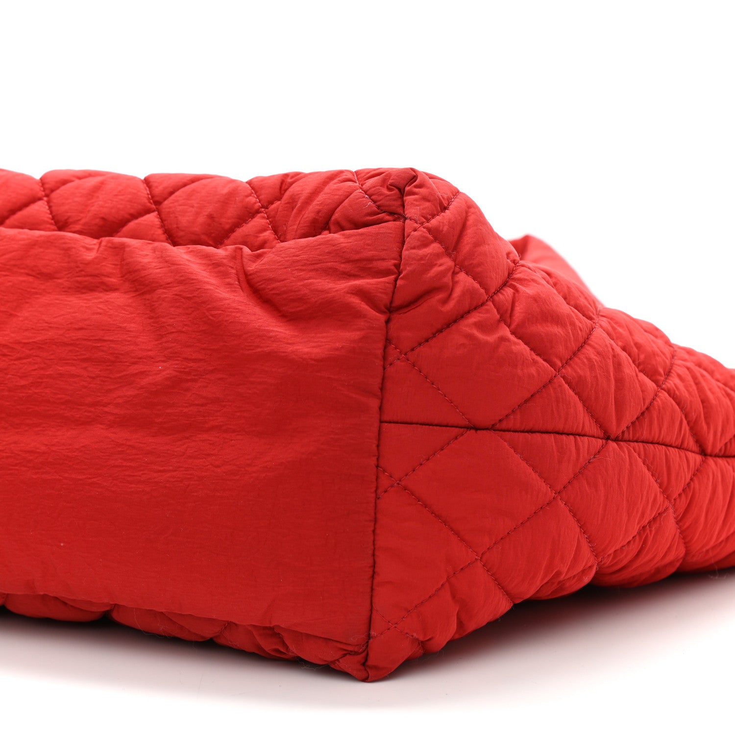 Chanel Nylon Quilted Small Coco Cocoon Tote Red 10 of 13