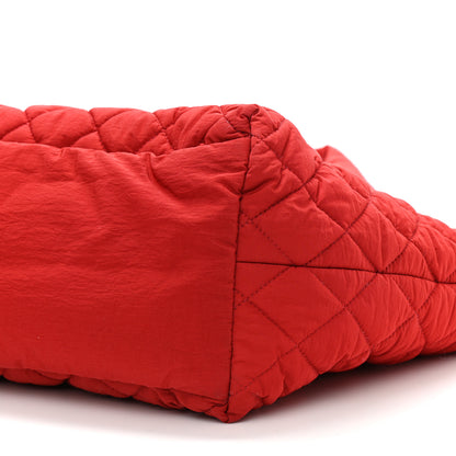 Chanel Nylon Quilted Small Coco Cocoon Tote Red 10 of 13