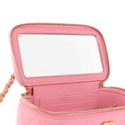 Chanel Lambskin Quilted Pick Me Up Vanity Case Pink 11 of 12