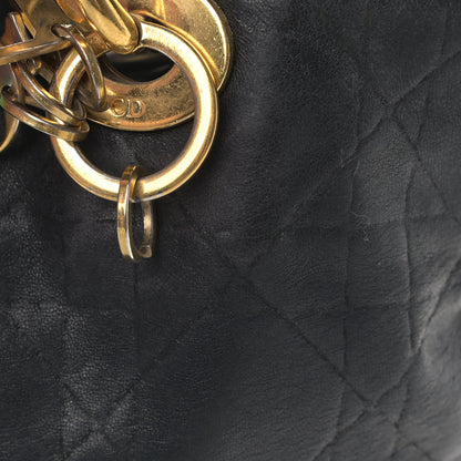 Christian Dior Lambskin Cannage Shopping Tote Black 9 of 9