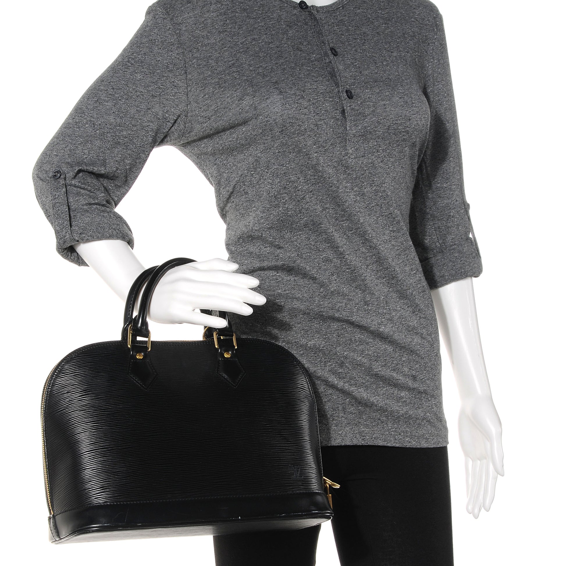 Louis Vuitton Epi Alma PM Black 4 of 7