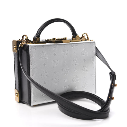 MCM Odeon Calfskin Small Berlin Crossbody Steel Gray 3 of 10
