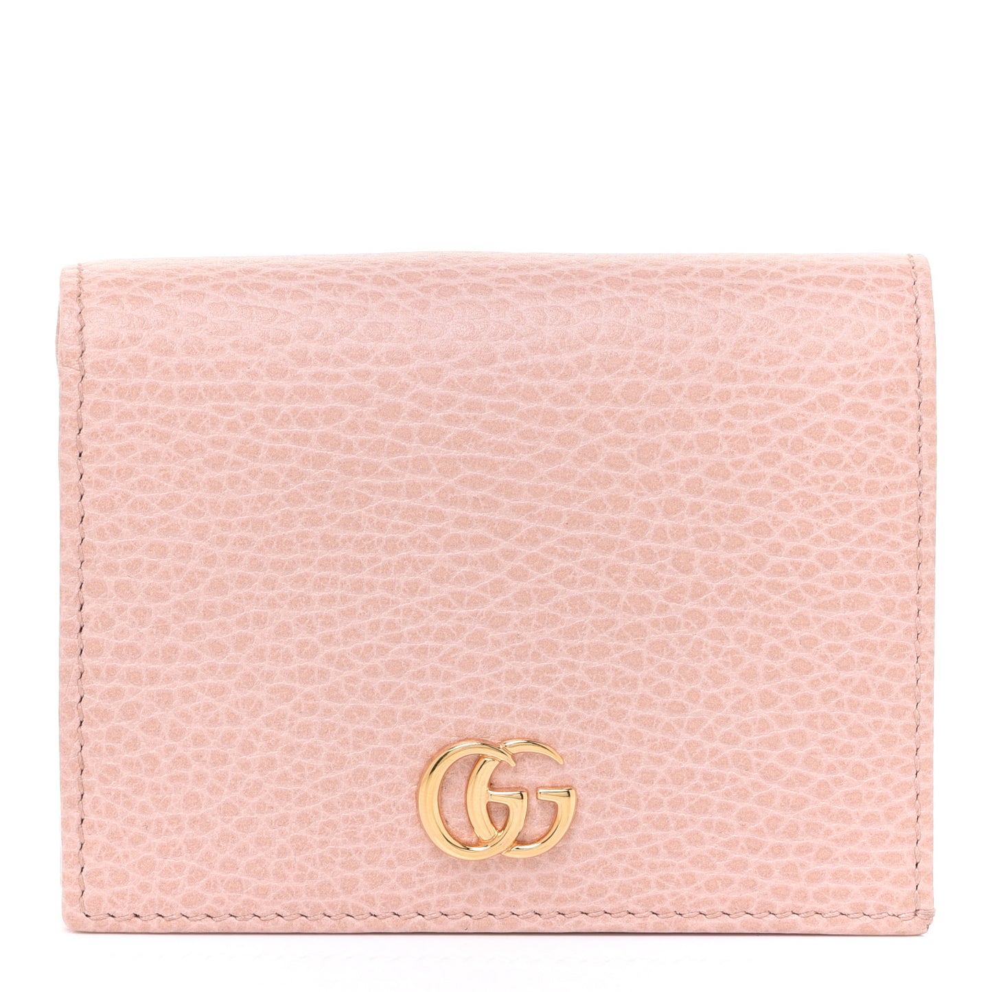 Dollar Calfskin GG Marmont Card Case Perfect Pink