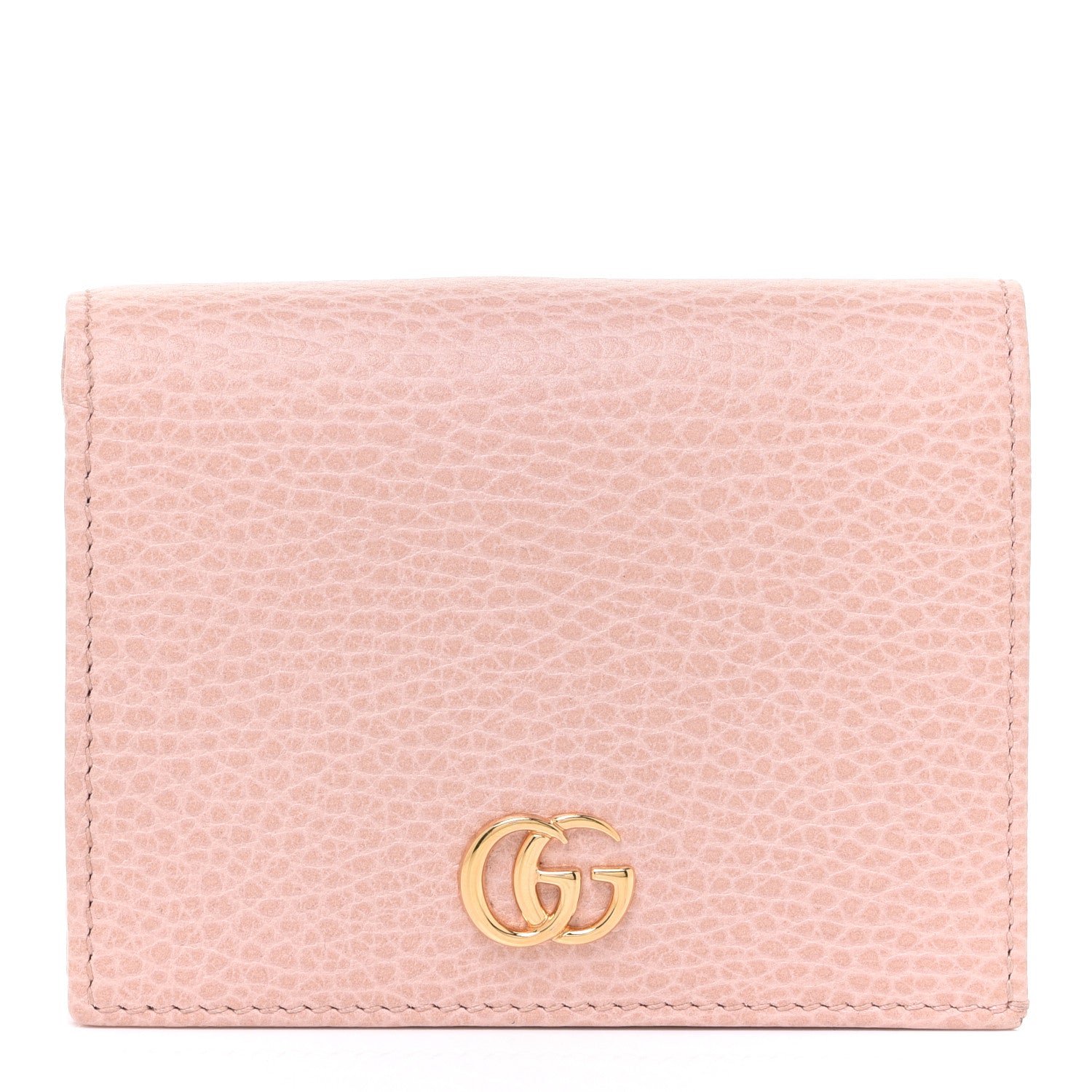 Gucci Dollar Calfskin GG Marmont Card Case Perfect Pink 1 of 7