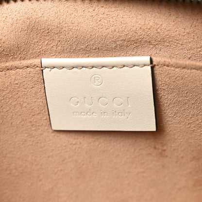 Gucci Calfskin Matelasse Small GG Marmont Chain Shoulder Bag White 5 of 12