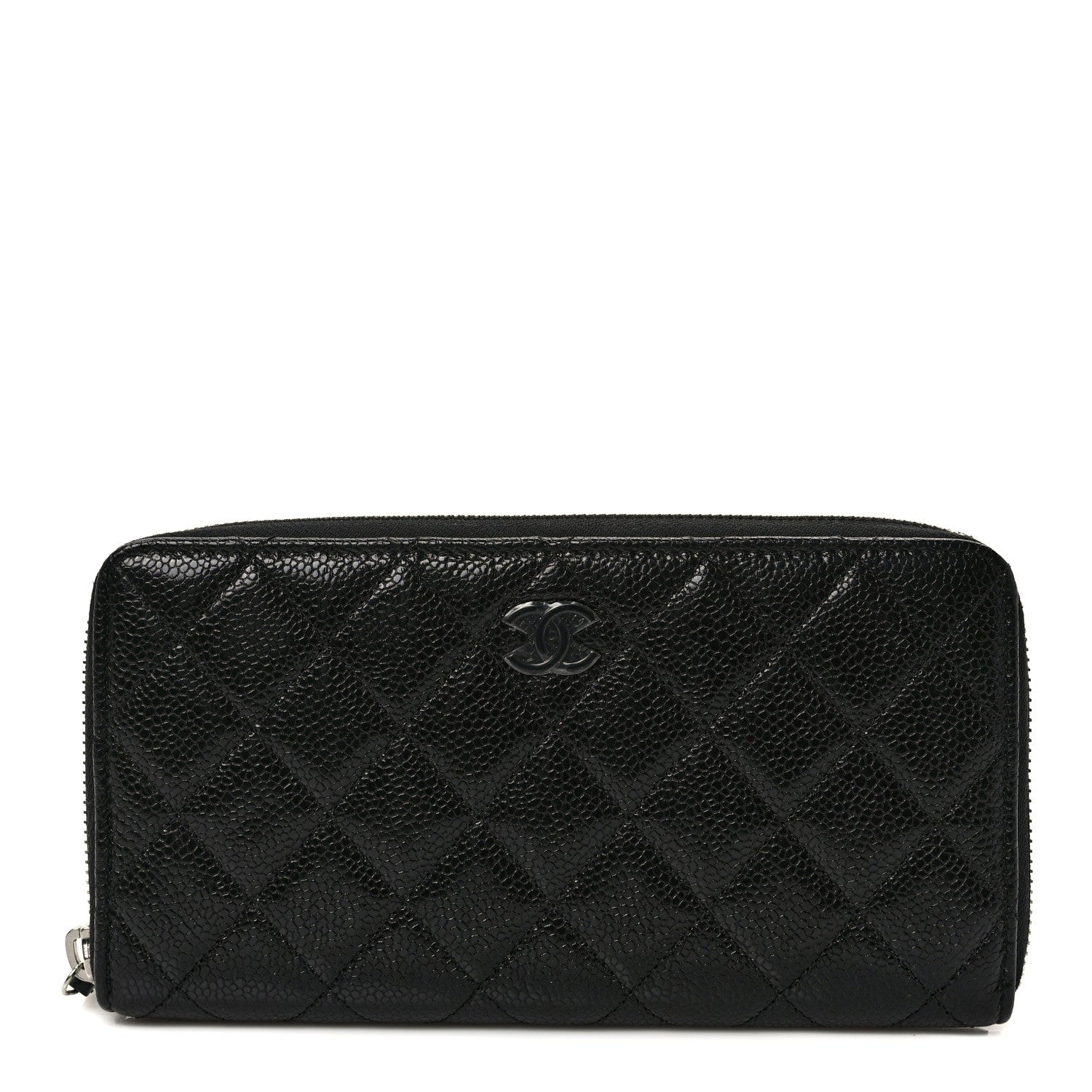 Chanel Caviar Quilted Incognito Large Gusset Zip Around Wallet Black 1 of 8