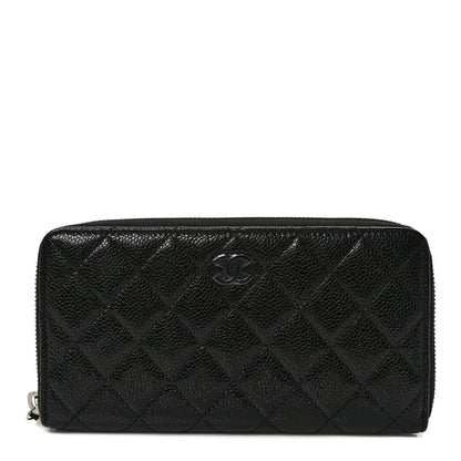 Chanel Caviar Quilted Incognito Large Gusset Zip Around Wallet Black 1 of 8