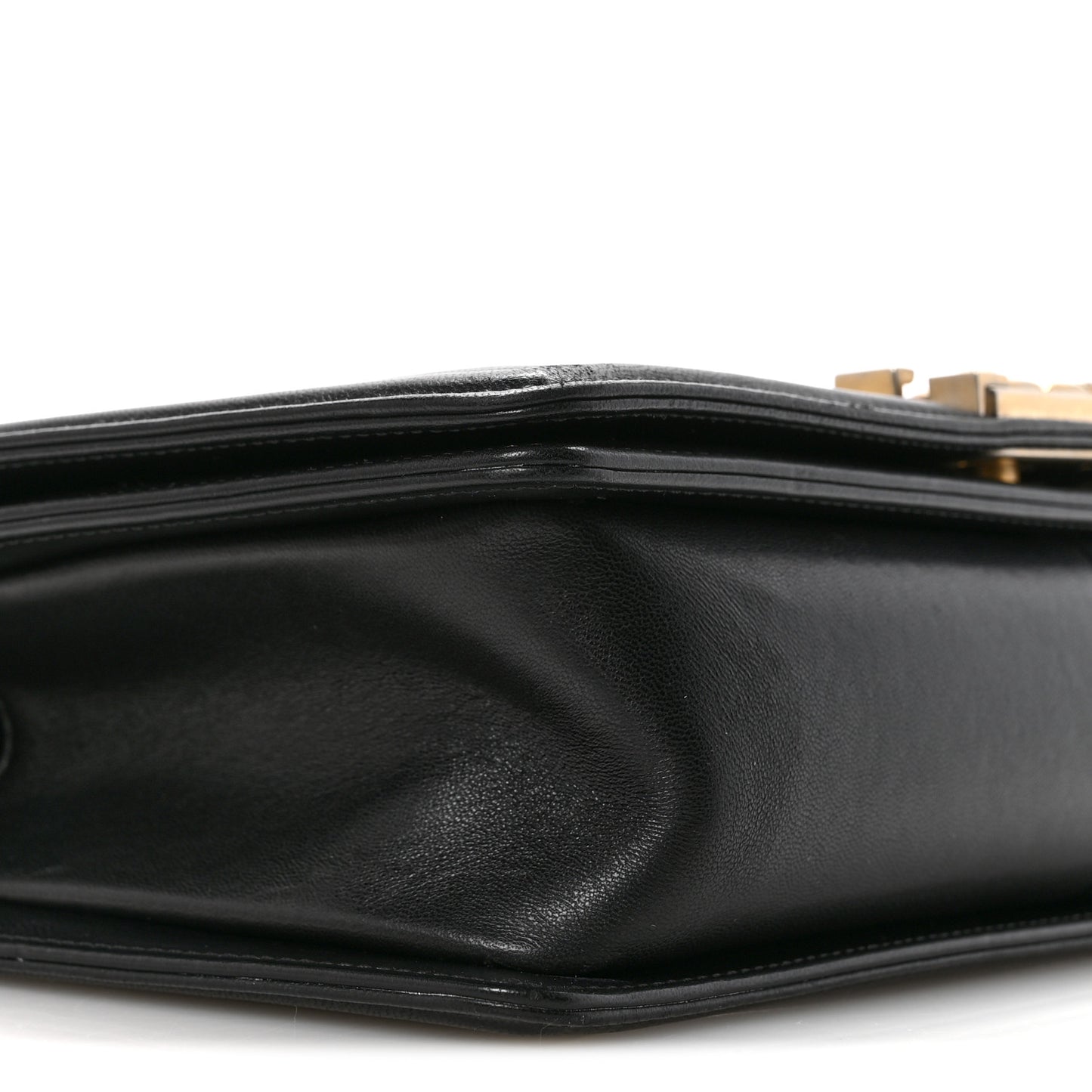 Lambskin Quilted Medium Boy Flap Black