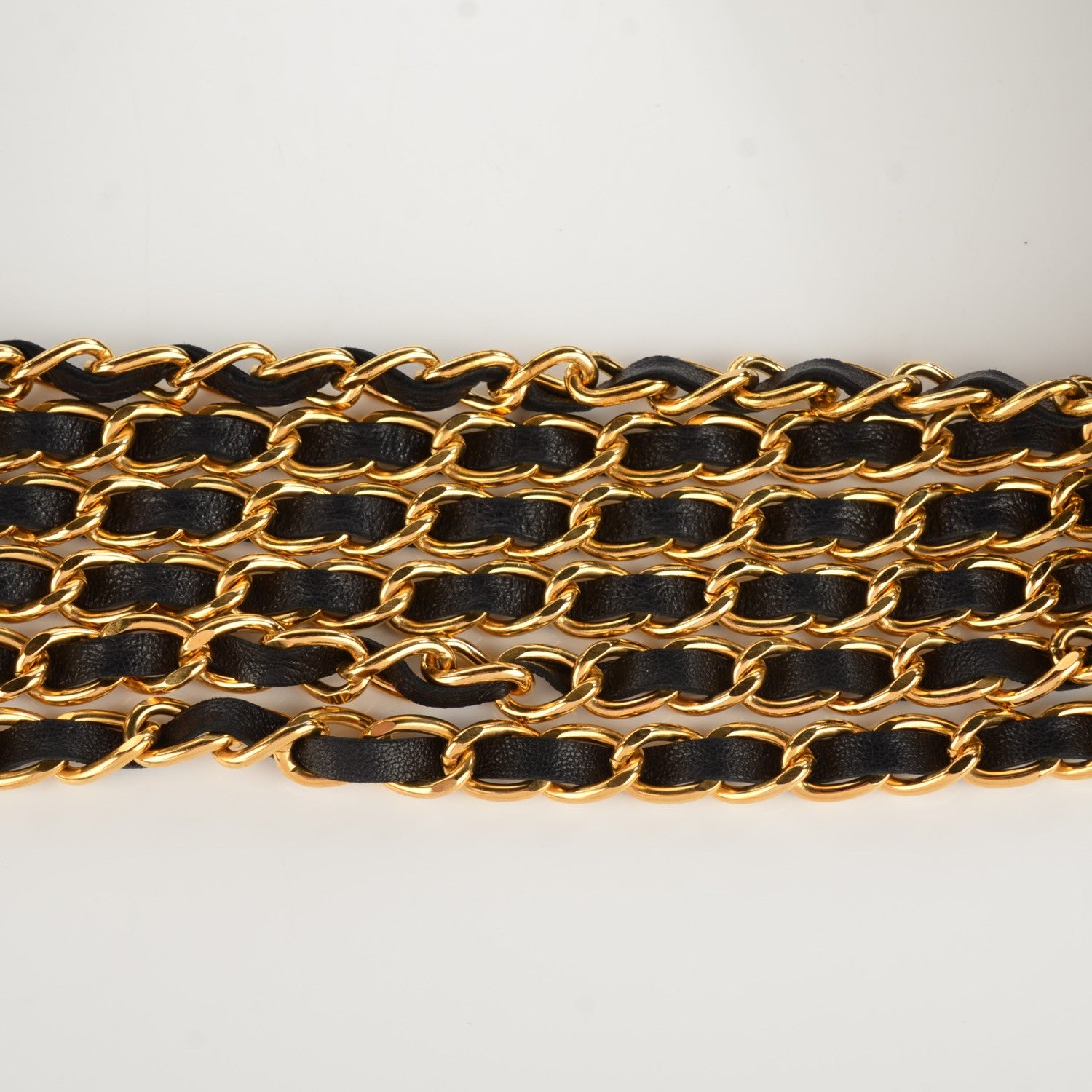 Chanel Lambskin Chain Wide CC Belt 80 32 Black Gold 2 of 8