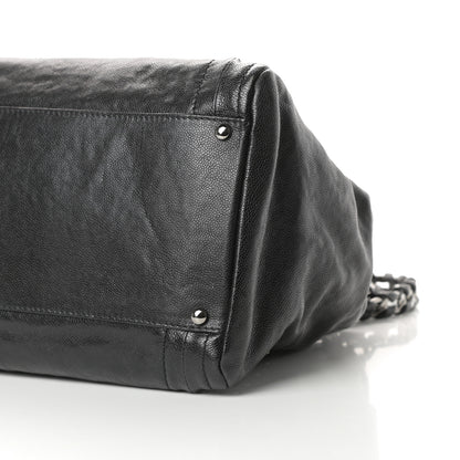 Chanel Glazed Caviar East West Modern Chain Tote Black 10 of 10