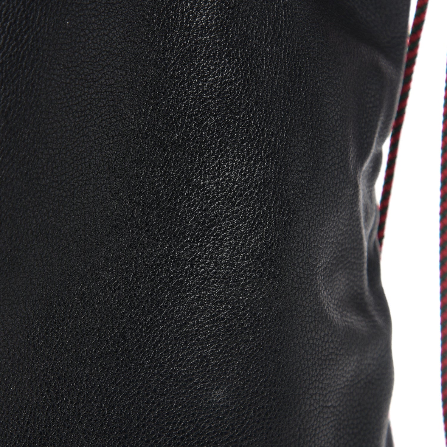 Gucci Calfskin Logo Drawstring Backpack Black 9 of 11