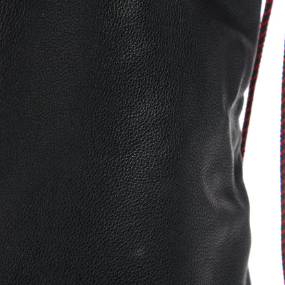 Gucci Calfskin Logo Drawstring Backpack Black 9 of 11