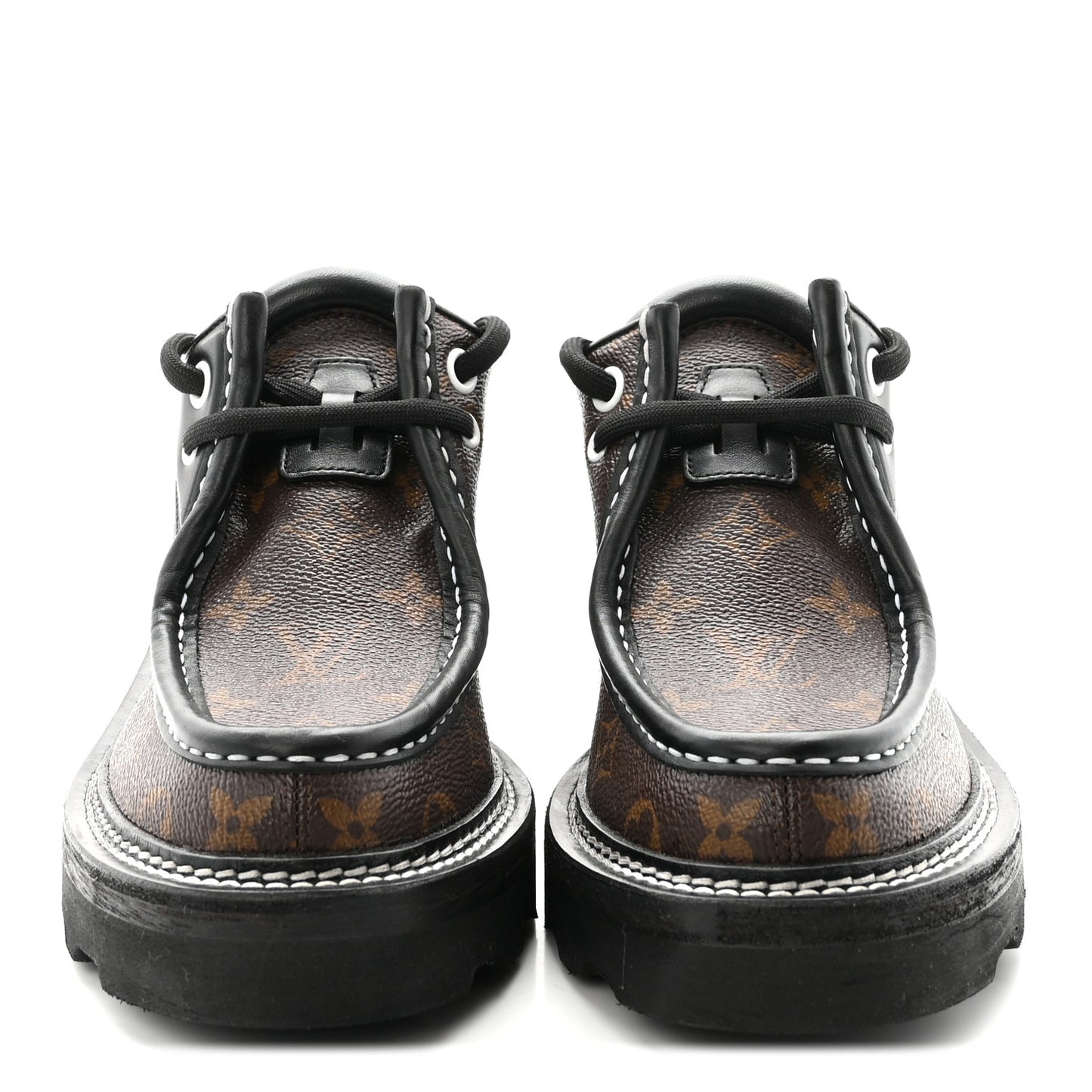 Monogram Calfskin Beaubourg Platform Derby Shoes 37.5 Brown