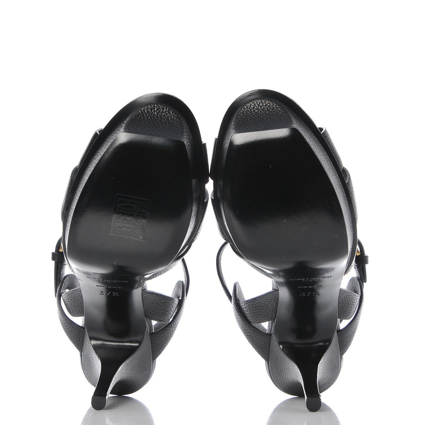 Calfskin Tribute 75 Platform Sandals 37.5 Black